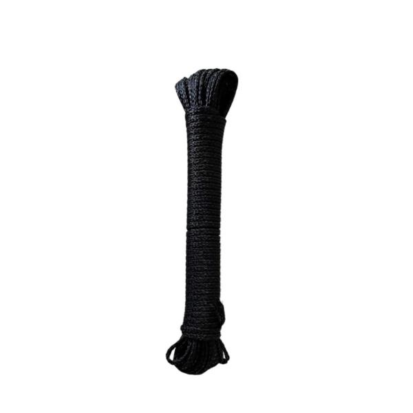 Black 4 mm Nylon Utility Rope – 30 m Heavy‑Duty Cord for Camping, DIY & Outdoor Use