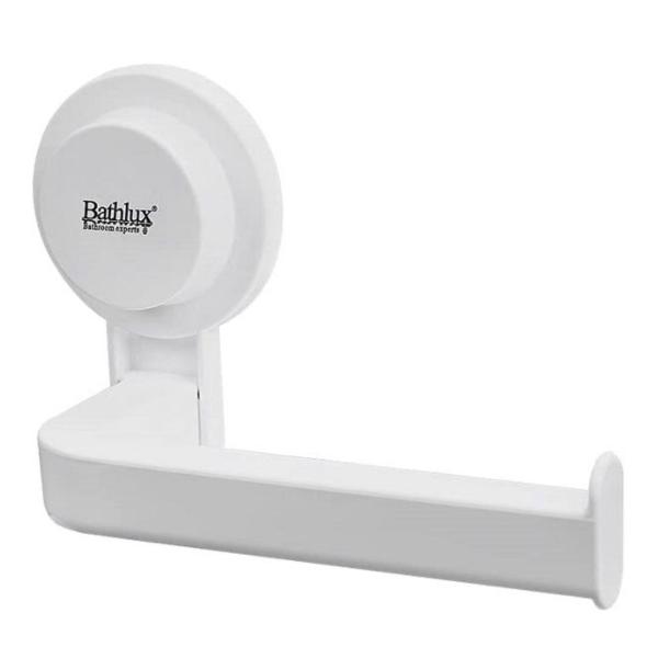 Bathlux Lever Toilet Roll Holder With Suction Cup – No-Drill, Strong Suction, Sleek Plastic Design