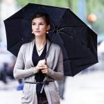 Totally Home TH127 Golf Umbrella Windproof Dual-Layer Double Canopy Automatic Open Rain Shield Black Large