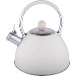 Elegant White 3L Stove Top Kettle – Whistling Tea Kettle with Heat-Resistant Handle