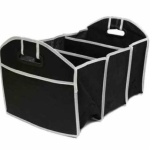 Shield Collapsible Car Boot Organiser Heavy Duty Trunk Storage Multi-Compartment 60x32x30cm Black