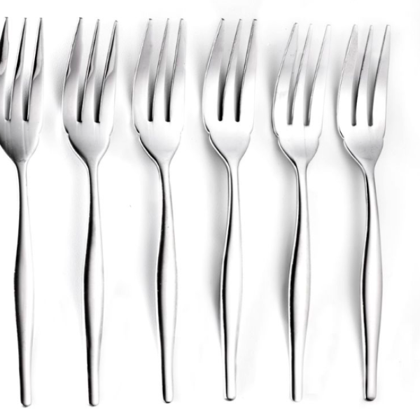 Eetrite Slimline 6-Piece Cake Fork Set – Polished 18/10 Stainless Steel
