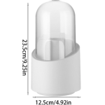 360° Rotating Transparent Cosmetic Brush Storage Bucket – Dust-Proof (White Base)