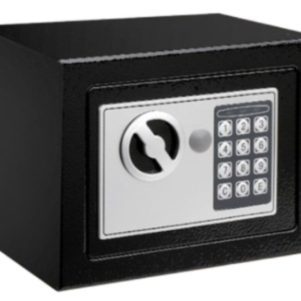 Compact Electronic Safe Box – Digital Keypad Lock, Steel Security (0.2 cu ft Capacity)