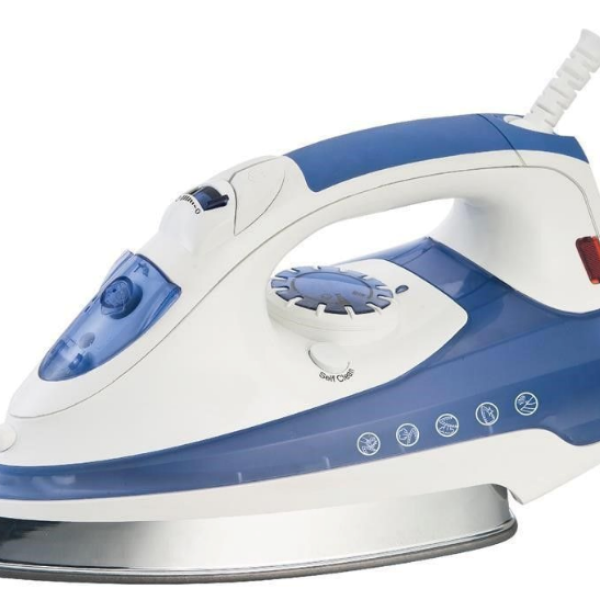 2000W Steam Iron - Vertical, Self Cleaning & Teflon Soleplate - Blue